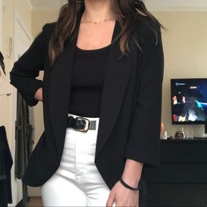BLACK CREPE BLAZER